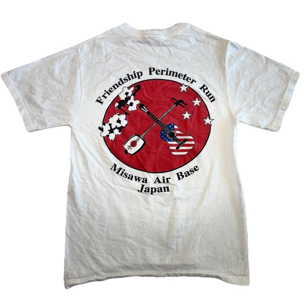 Vintage Y2K Misawa Air Base‎ Japan Run T Shirt Military Graphic USA Small